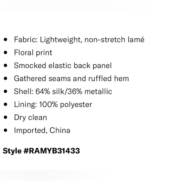 RAMY BROOK***Melody Lame Skirt***Sm. $345 - Picture 8 of 8